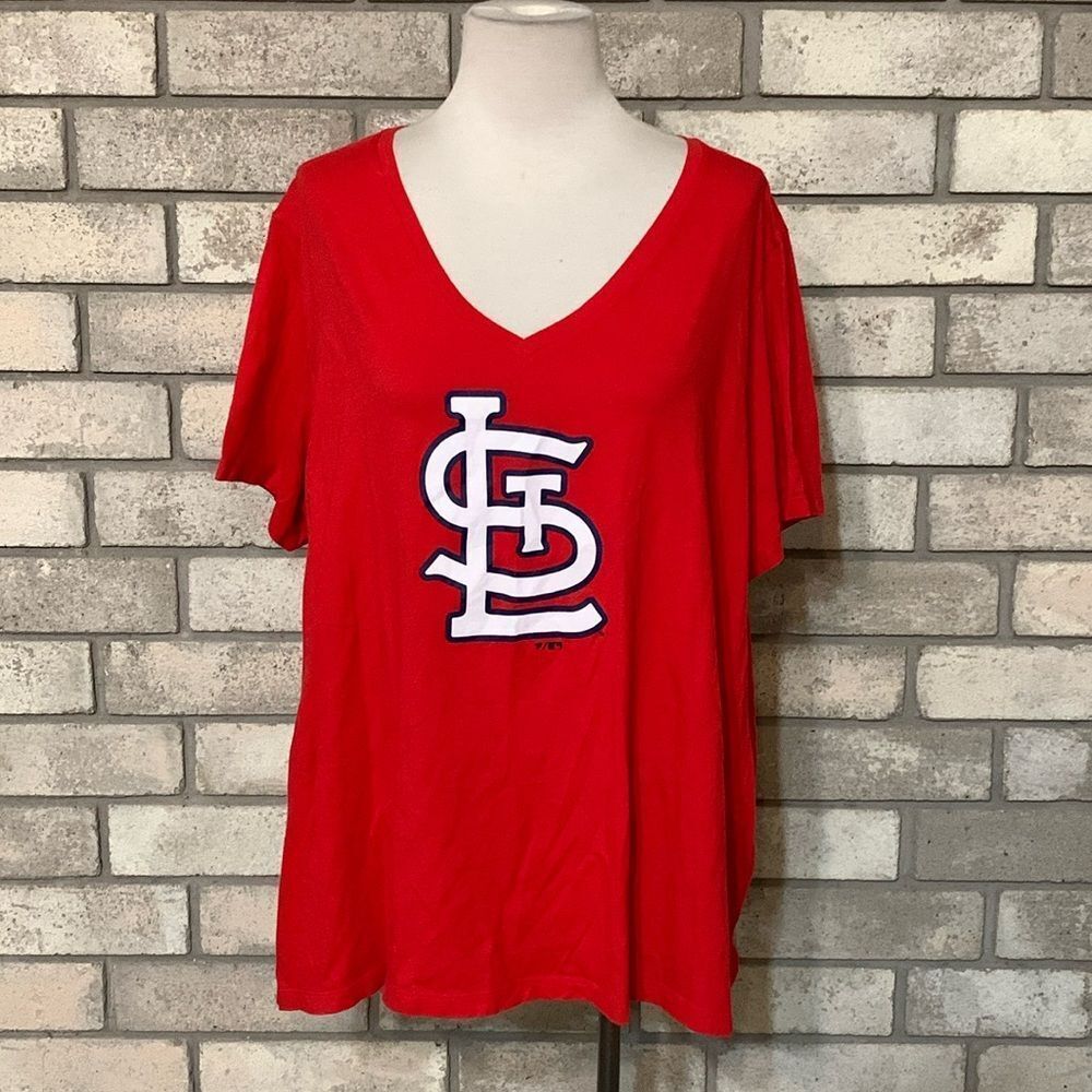 Fanatics Red St. Louis Cardinals V-Neck Tee